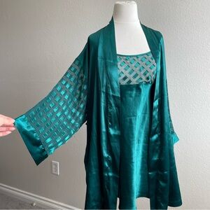 Victoria's Secret Emerald Satin Set